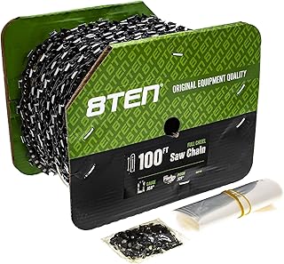 8TEN Chainsaw Chain Bulk Reel Full Chisel 100 Foot .058 Gauge .325 Pitch