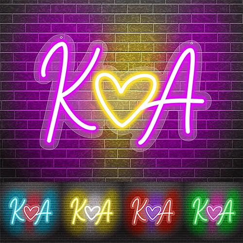 Letreros de neón con letra inicial personalizada, luces LED, iniciales de neón personalizadas para parejas, letrero del alfabeto para decoración de