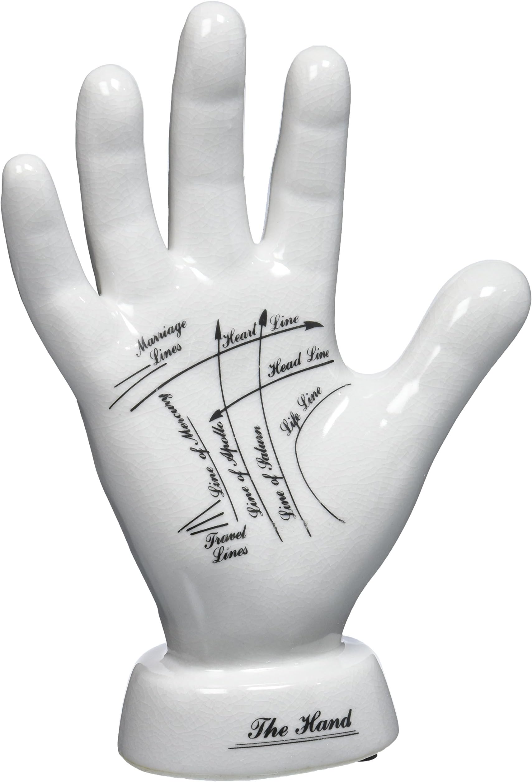 Design Toscano Porcelain Palmistry Hand, White