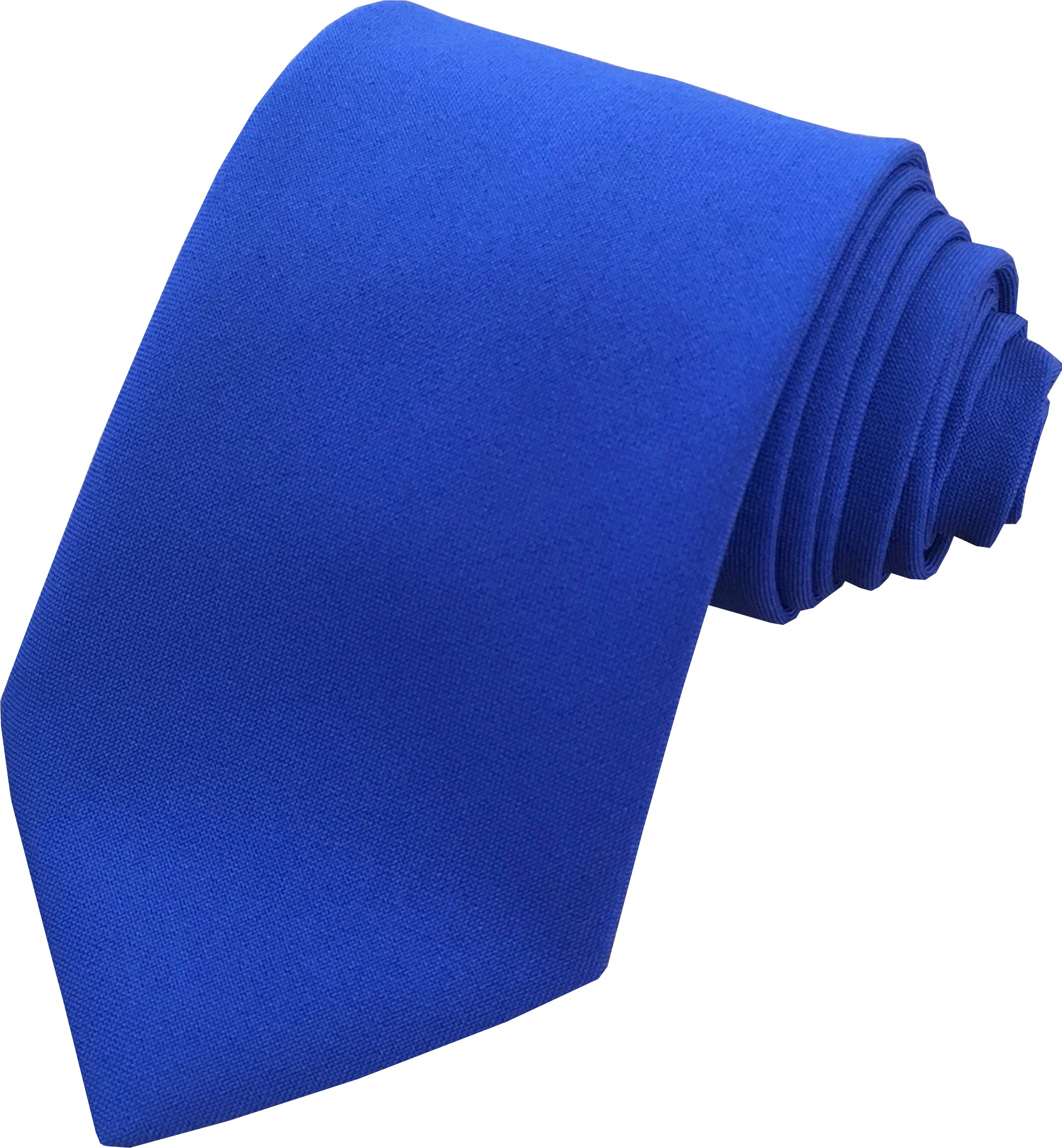 Great British Tie Club Men's Plain Matt Standard Length Neck Ties (Royal Blue)