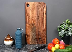Acacia Wood Chopping Board 15x8 Inch | Heavy-Duty Wooden Cutting Board for Kitchen | Multipurpose, Durable & Eco-Friendly Rectangular Butcher Board