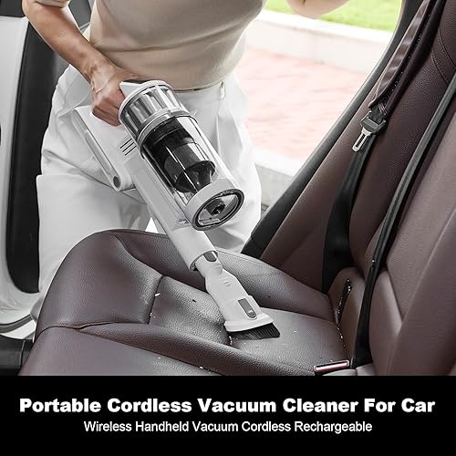 Miniatura 6 de Aspiradora inalámbrica  Aspiradoras para el hogar, 45 KPA 550 W, portátil, 60 minutos de tiempo de funcionamiento, batería recargable para pelo de