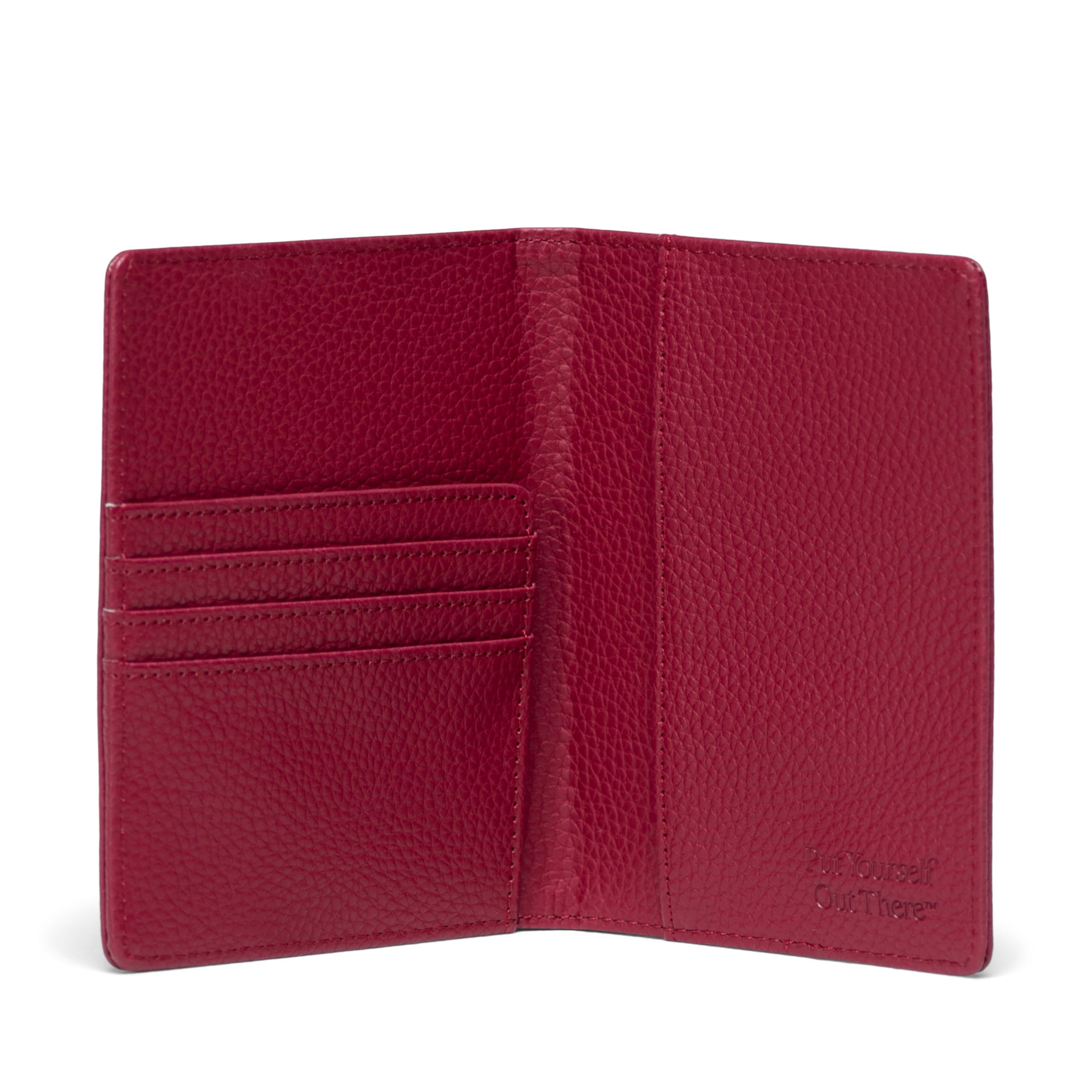 Raynor Passport Holder Vegan Leather, Cherry Red