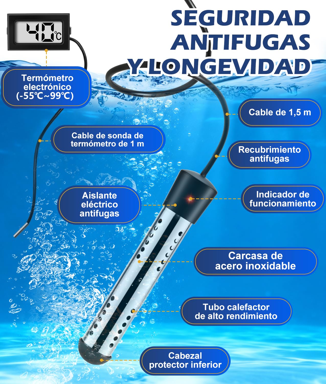 WADEO Ducha portátil para Camping 6000 mAh con Cubo Plegable de 20 l, Agua Caliente, Bomba Recargable de 5 velocidades con Pantalla LED, 4 Modos de Chorro para Caravana, Viaje, Coche, Mascotas