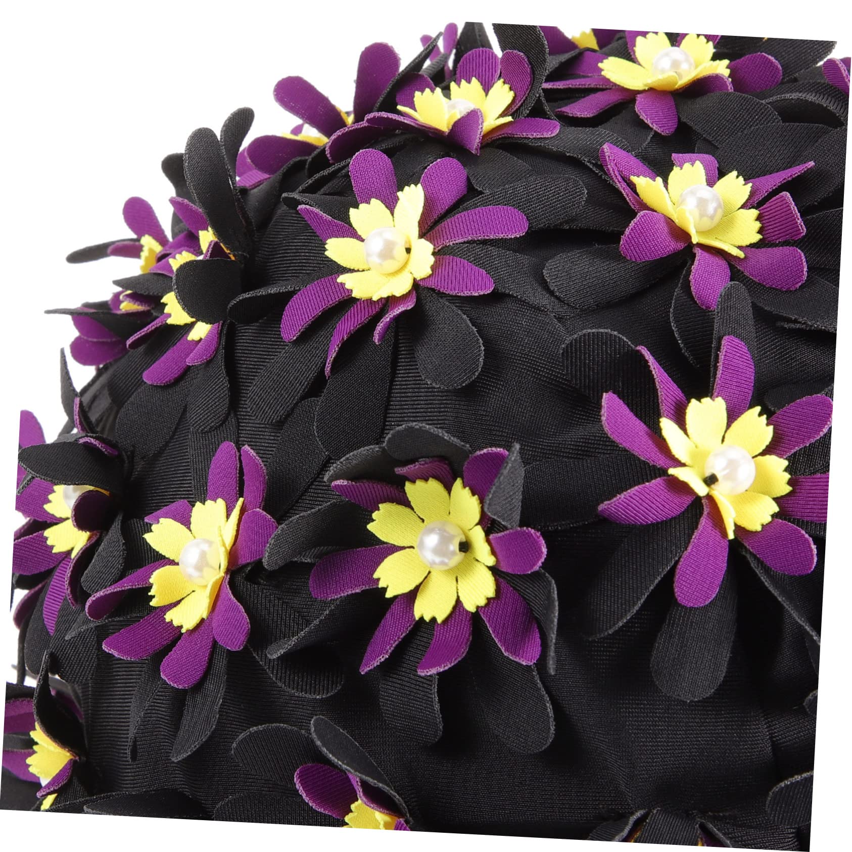 Sosoport Aumentar El Sombrero De Natación De Flores Gorra De Baño Gorro De Baño Mujer Gorro De Baño De Pelo Nadar Gorro De Baño para El Cabello Gorro De Baño para Poliéster