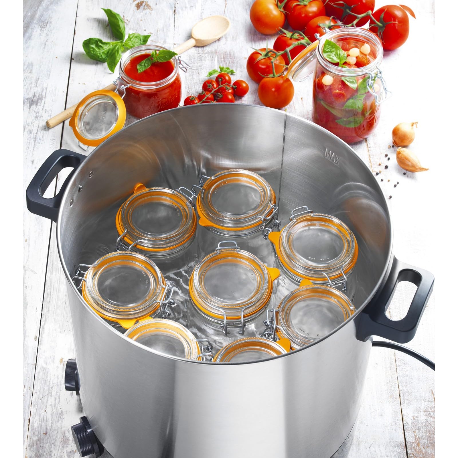 Stérilisateur De Bocaux Électrique Cuve Inox Avec Robinet Et Minuteur 31l 2100w - STERI PRO INOX XL