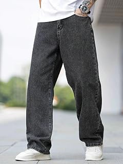 Veltick Men Loose Fit Mid Rise Dark Grey Jeans Comfortable and Stylish Denim Price In India