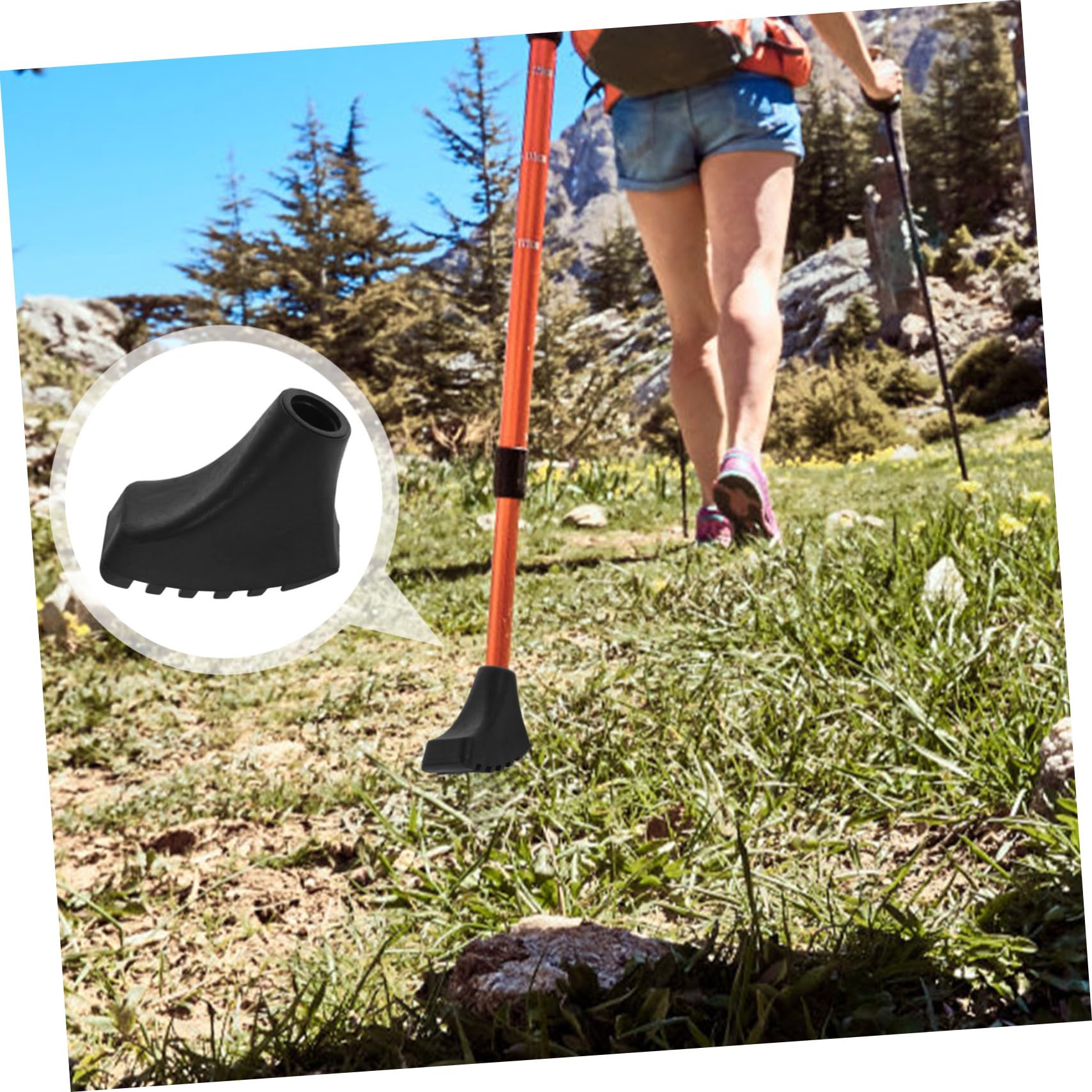 BESPORTBLE wanderausrüstung Wanderschaft Zubehör Hiking Pole Fußabdeckung Trekkingstöcke Schneeschutz Gehstock Trekkingstöcke Anti-Rutsch-Spitze Gummispitzen für Spazierstöcke
