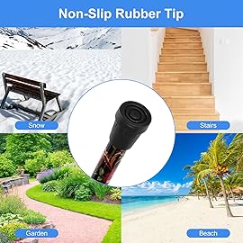 supregear Folding Cane, 5-Level Adjustable Height Walking Stick Lightweight Portable Cane Travel Cane with Wrist Strap and T Handle for Elderly Disabled Men Women