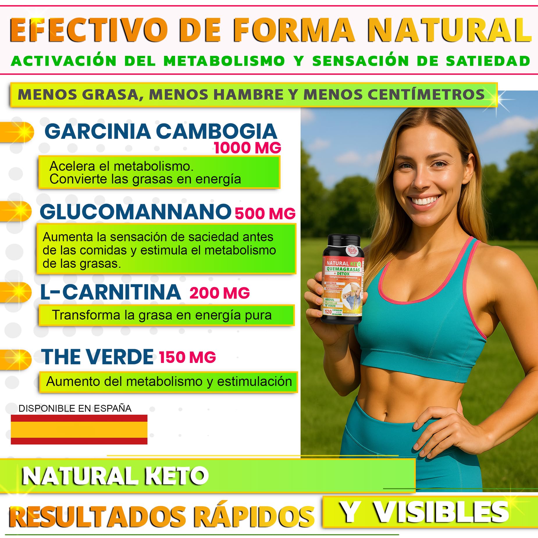 Quemagrasas potente para adelgazar + detox adelgazante potente NUTREA PRO® 120 pastillas para adelgazar muy rapido con l carnitina, Garcinia cambogia y 13 plantas quema grasas potente y rapido