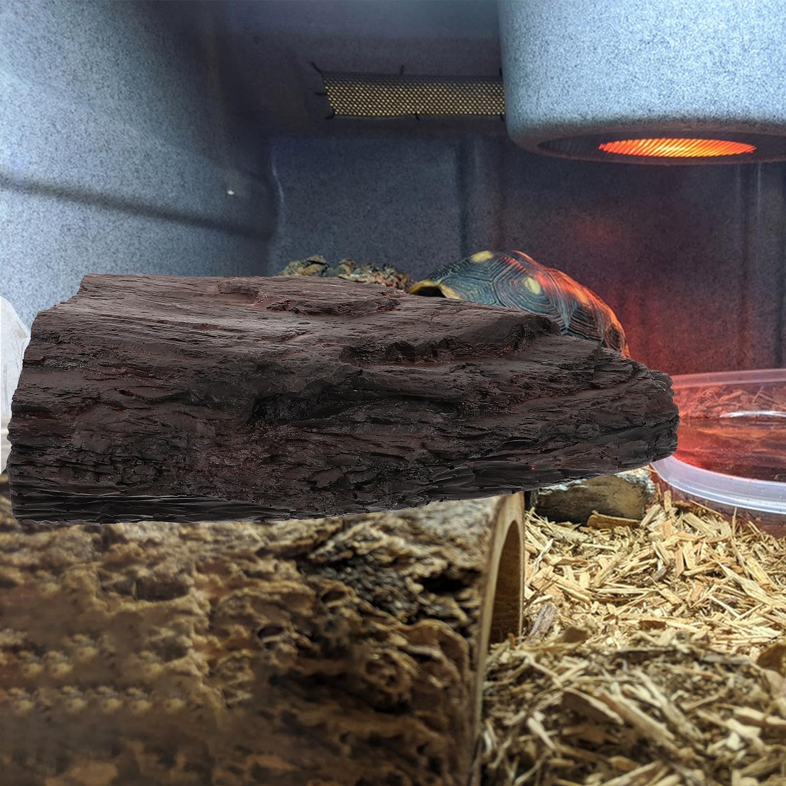 Cabilock Simulation Schildkrötenplattform aus Kunstharz mit Einfacher Kletterfunktion für Aquarium und Schildkrötenaquarien als Dekorative Sonnenbadinsel und Übungsplatz