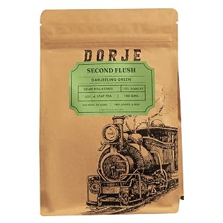 Dorje Teas Muscatel Second Flush Darjeeling Green Tea | 100g (Pack of 1) | Selim Hill Estate | Floral & Nutty Muscatel Flavour | 100% Organic Single Estate Whole Leaf | No Dust or Fannings | 40 Cups