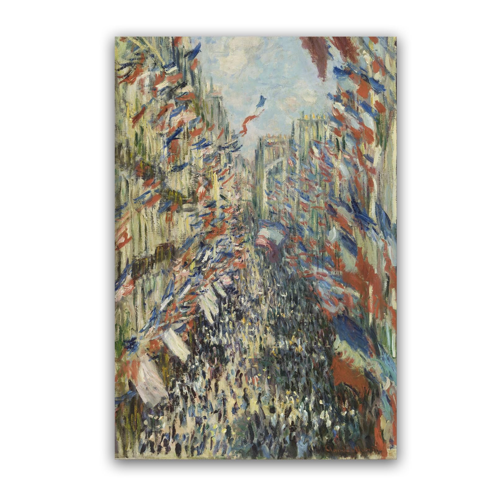 Yomcut Claude Monet Print - Rue Mon Torgueilparis Poster - Impressionist Landscape Canvas Print - Vintage Watercolor Zen Fit Living Room Bedroom