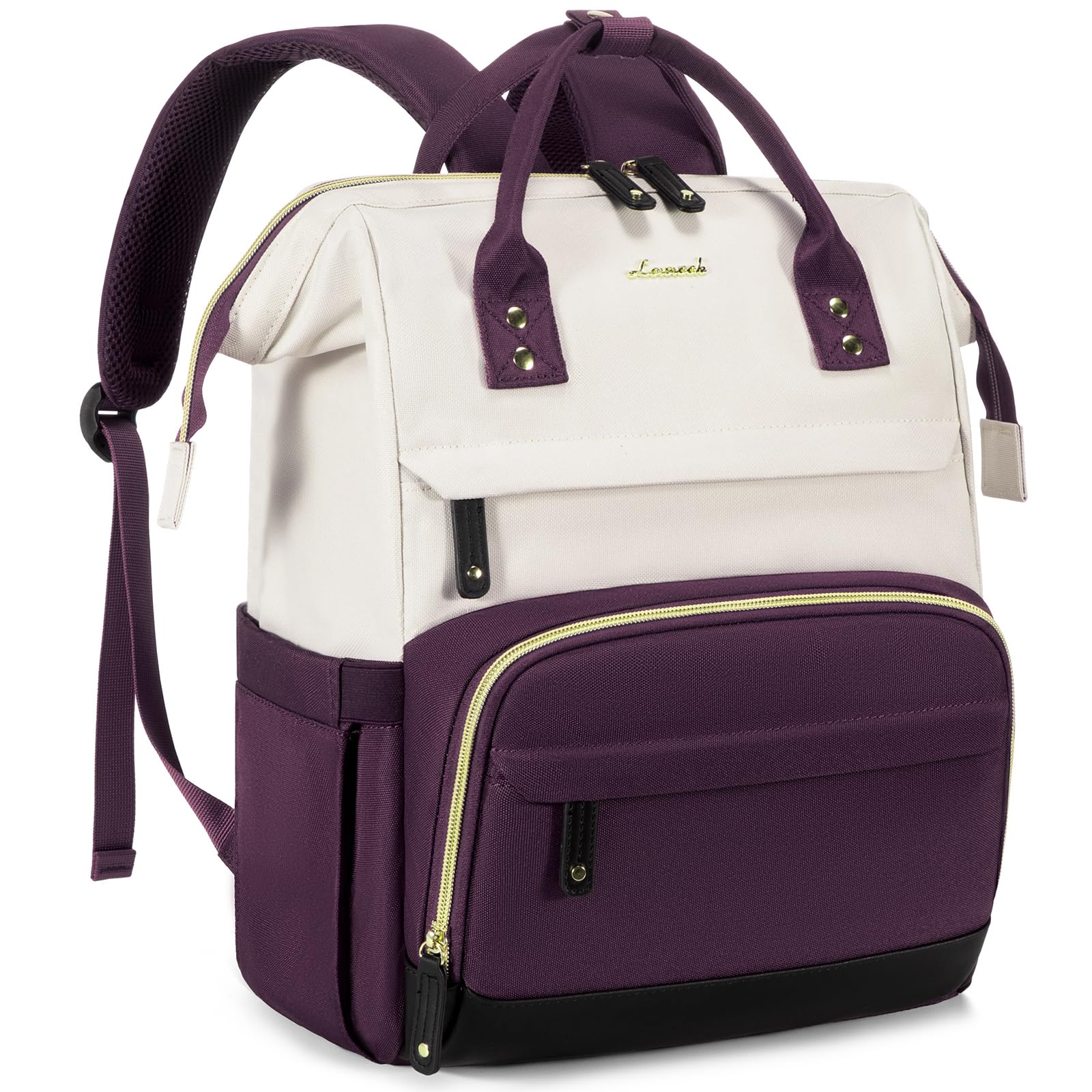 LOVEVOOK Laptop Backpack for Women, 15.6 Inch Work Business Backpacks Purse With Large Capacity, Waterproof Nurse Bag College Bookbag for School,