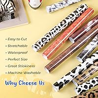 Vista 7 de HTVRONT Vinilo de transferencia de calor de leopardo HTV – 11 paquetes de vinilo para planchar con guepardo, fácil de cortar y desmalezar patrón HTV