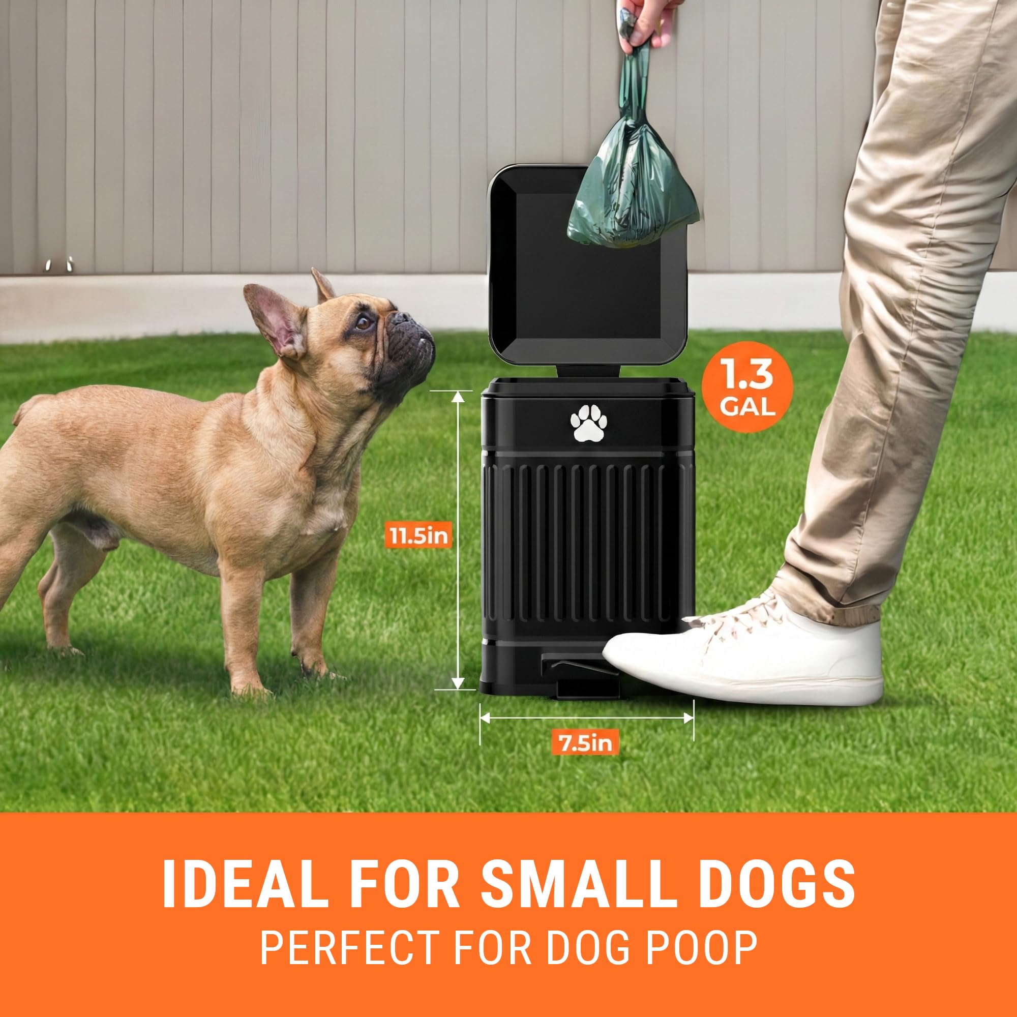 動物　金属製　ごみ箱 Amazon.co.jp: Pupzle 小型犬用うんちゴミ箱 外側用 1.3ガロン 金属製