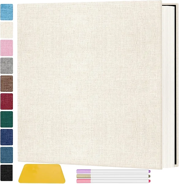 Zesthouse Photo Album Self Adhesive Pages, 60 Pages Magnetic Scrapbook Albums with Sticky Page, Photos Album Holds 8x10 & 5X7 & 4x6 & 6x8 & 3x5, Large Picture Book Ideal Gift for Family Wedding Baby