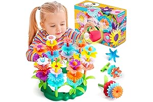 FUNZBO Flower Garden Building Toys: Educational Stacking Toy for Kids Ages 3-9