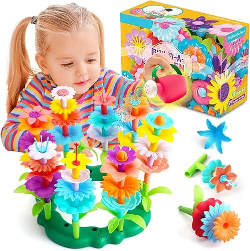 FUNZBO Flower Garden Building Toys Set - Birthday Gifts for