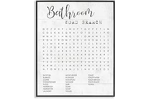 Stupell Industries Fun Family Word Bathroom Decor Wall Art