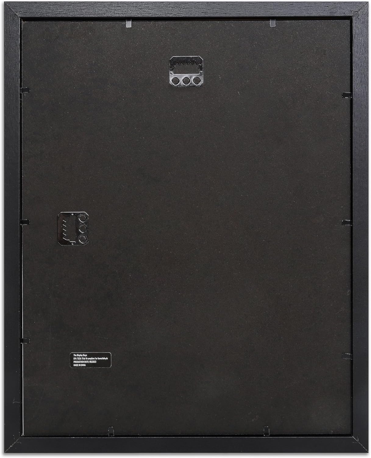 The Display Guys - 16x20 V-Series Low Profile Wooden Picture Frames - 11x14 Mat - Plexiglass - Wall - Black - 6-Pack