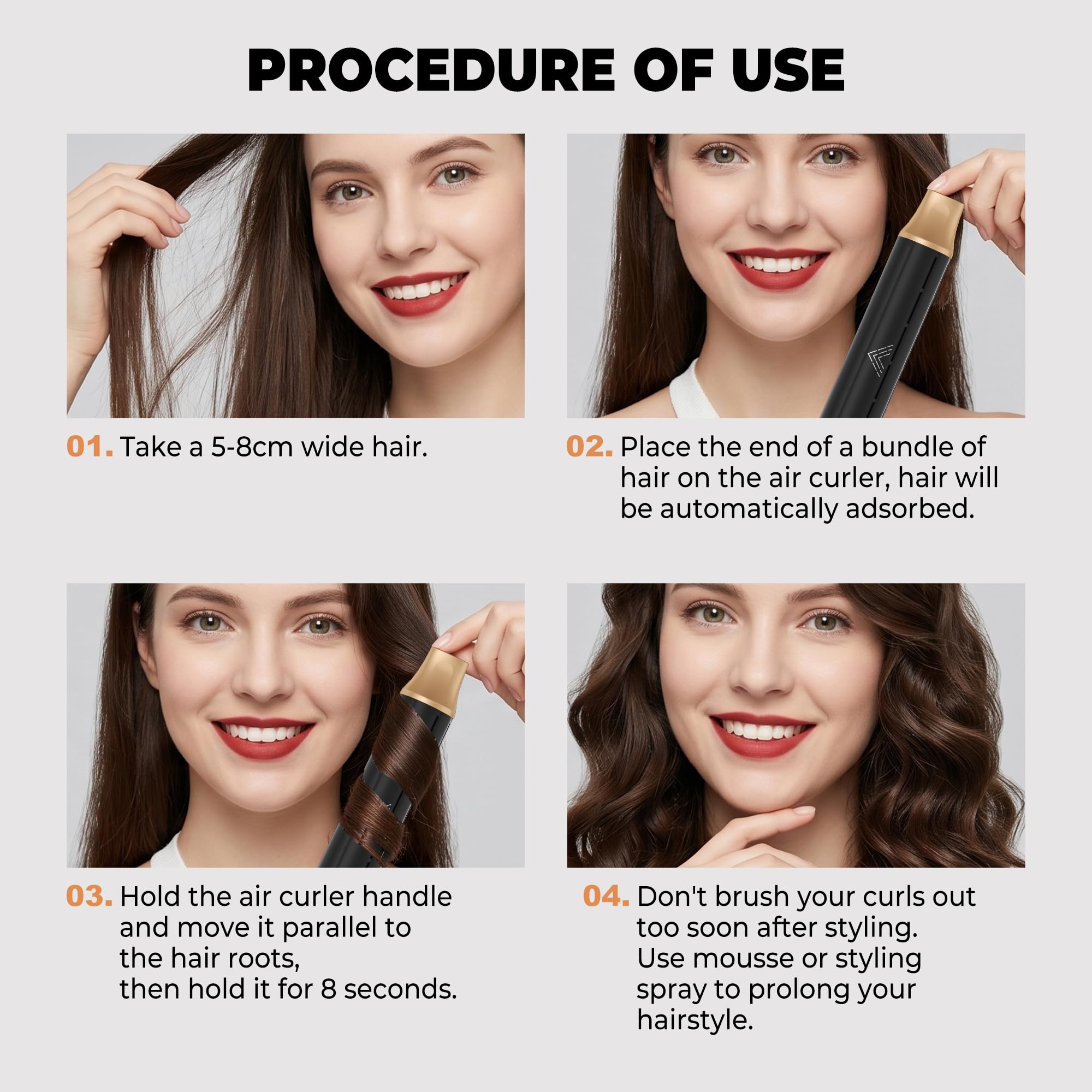 Airbrush 5 in 1 Hair Styler, 1000 W Haartrockner Air Brush 5 in 1 Air Styler