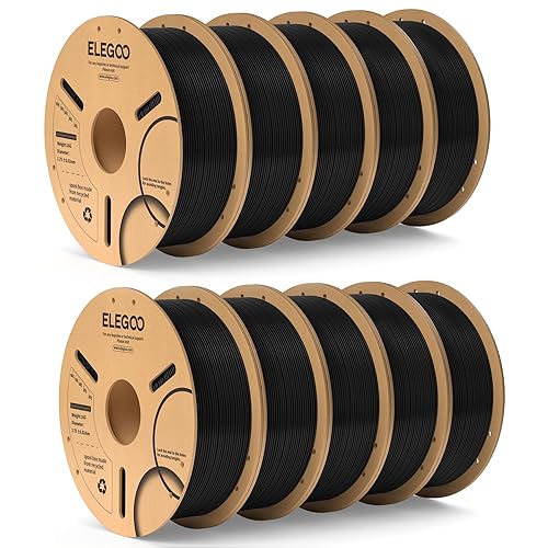 x8 SPOOLS OF ELEGOO PLA Filament 1.75mm Black