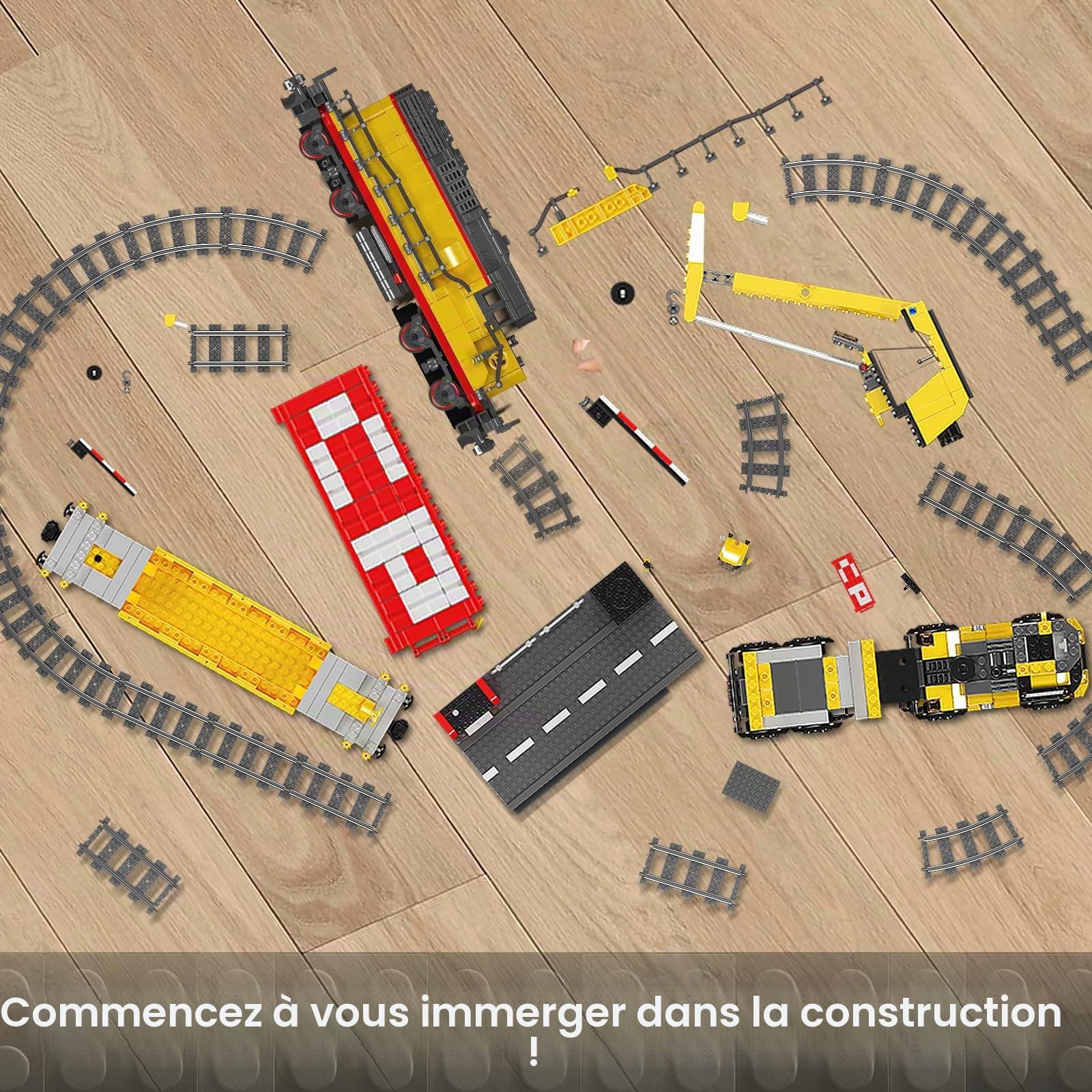 Mould King Technik 12027 Kit de blocs de construction de locomotive diesel télécommandée pour locomotive 1170 pièces