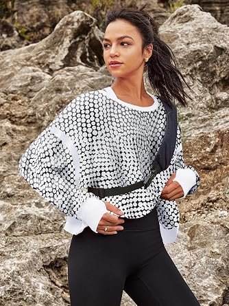 Panadila Womens Open Back Workout Tops Long Sleeve Shirts
