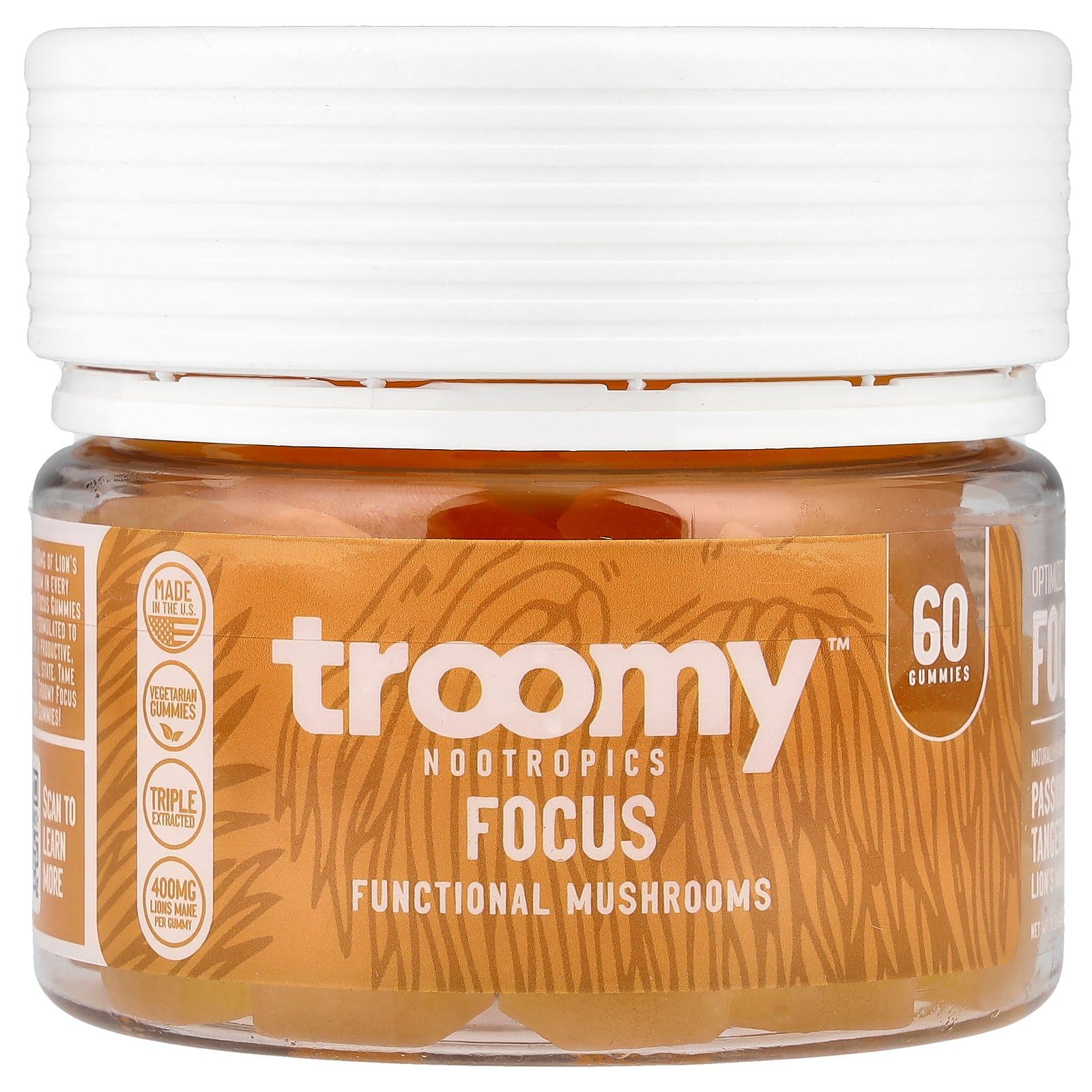 Amazon.com: Troomy Lion's Mane Focus Gummies 60 Count - Natural