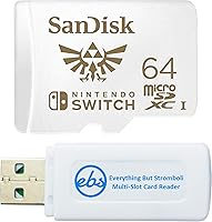 Vista 1 de SanDisk Tarjeta Micro SD de 64 GB para Nintendo Switch Lite y Nintendo Switch de 64 GB (SDSQXAT-064G-GNCZN) Paquete con (1) lector de tarjetas