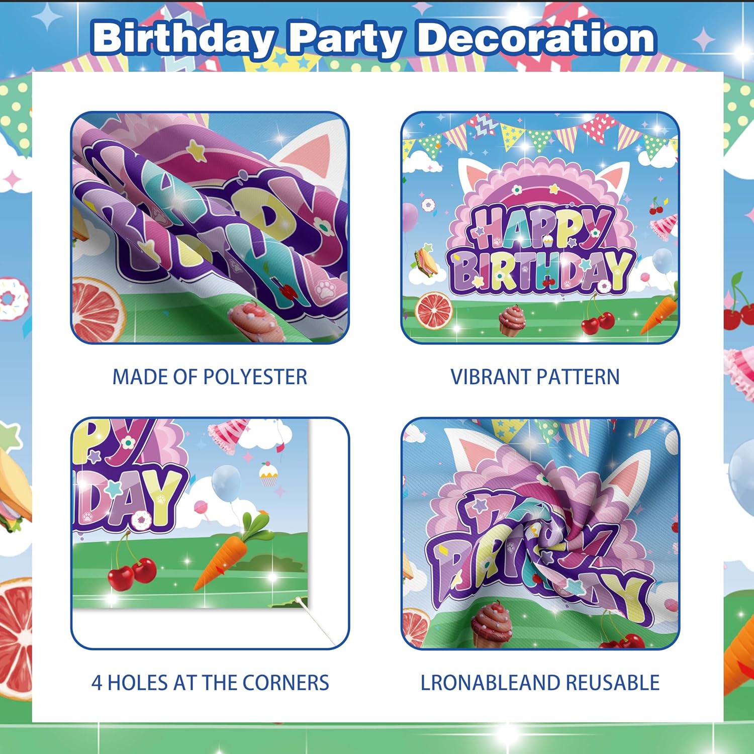 Doll House Birthday Decorations For Girls,Colorful Balloons Arch Kit,Happy Birthday Banner,Foil Balloon,Party Supplies