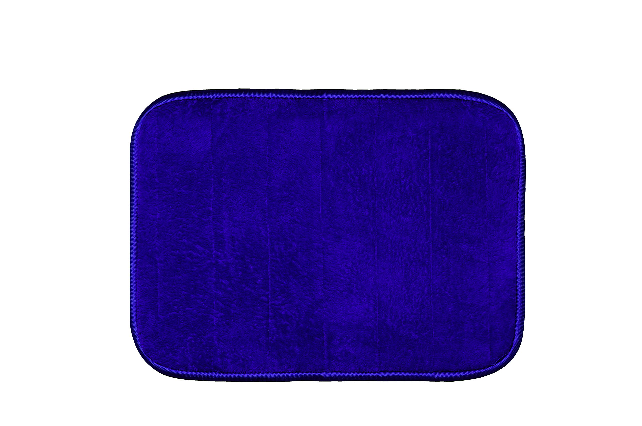 Warmland Anti Skid Solid Polyester Bath Mat-15 x 22"", Blue