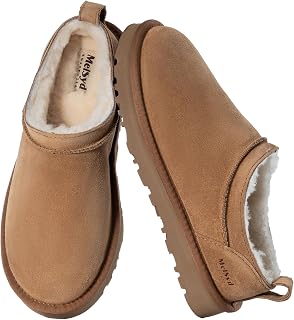 MelSyd Classic Micro Mini Boots: 100% Australian Sheepskin Lined - Waterproof Suede with Elastic Memory Foam Fall Shoes for Fashion Women Daily Wearing Indoor Outdoor