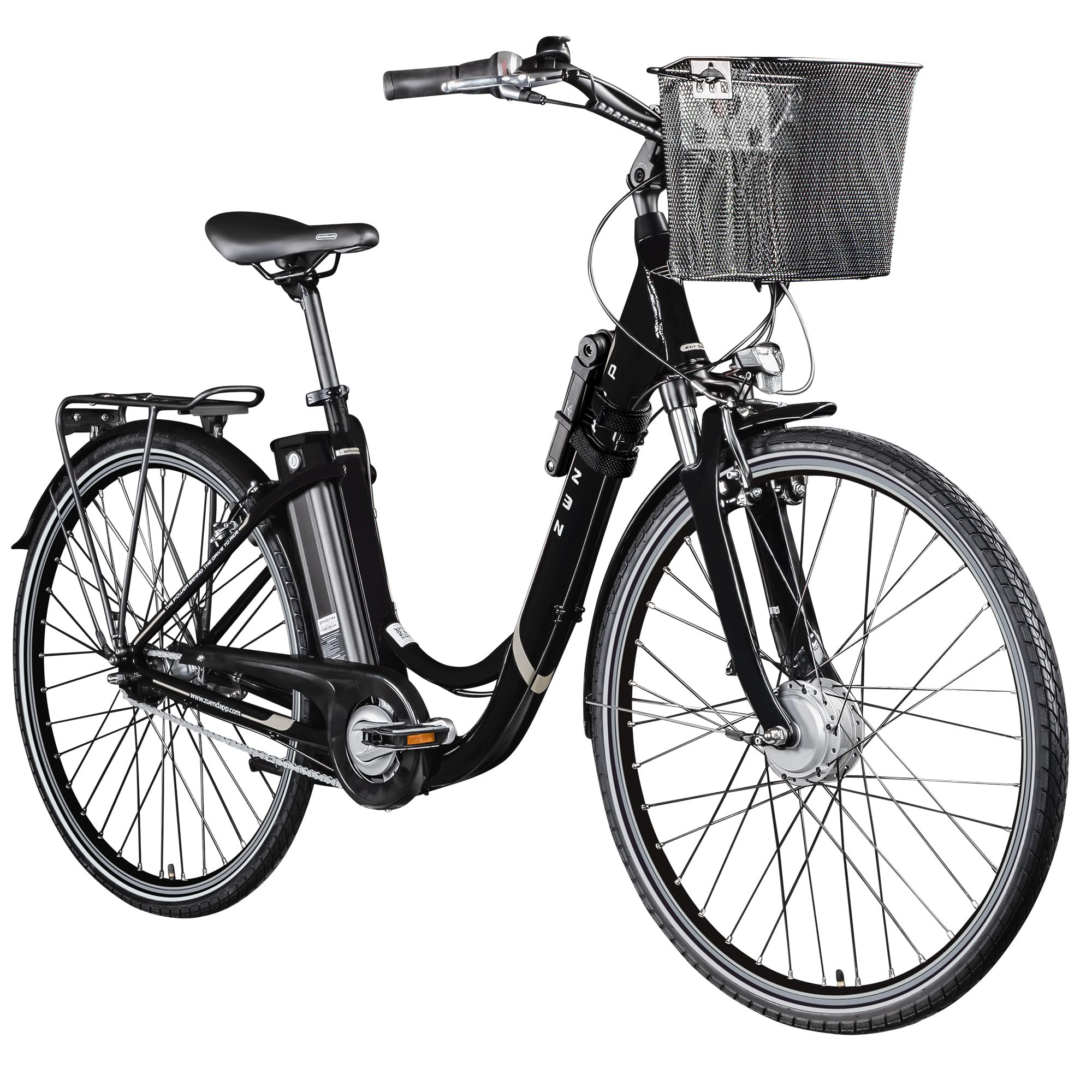 ZÜNDAPP E Bike Damen Fahrrad 28 Zoll | Ebike City Erwachsene 155-190 cm | Retro E-Bike 7 Gang Schaltung Rücktrittbremse | Elektro Fahrräder mit Licht Z517