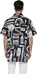 PERFEHAIR Barber Jacket for Men, Hair Stylist Grooming Smock Vest Shirt, Vintage Print