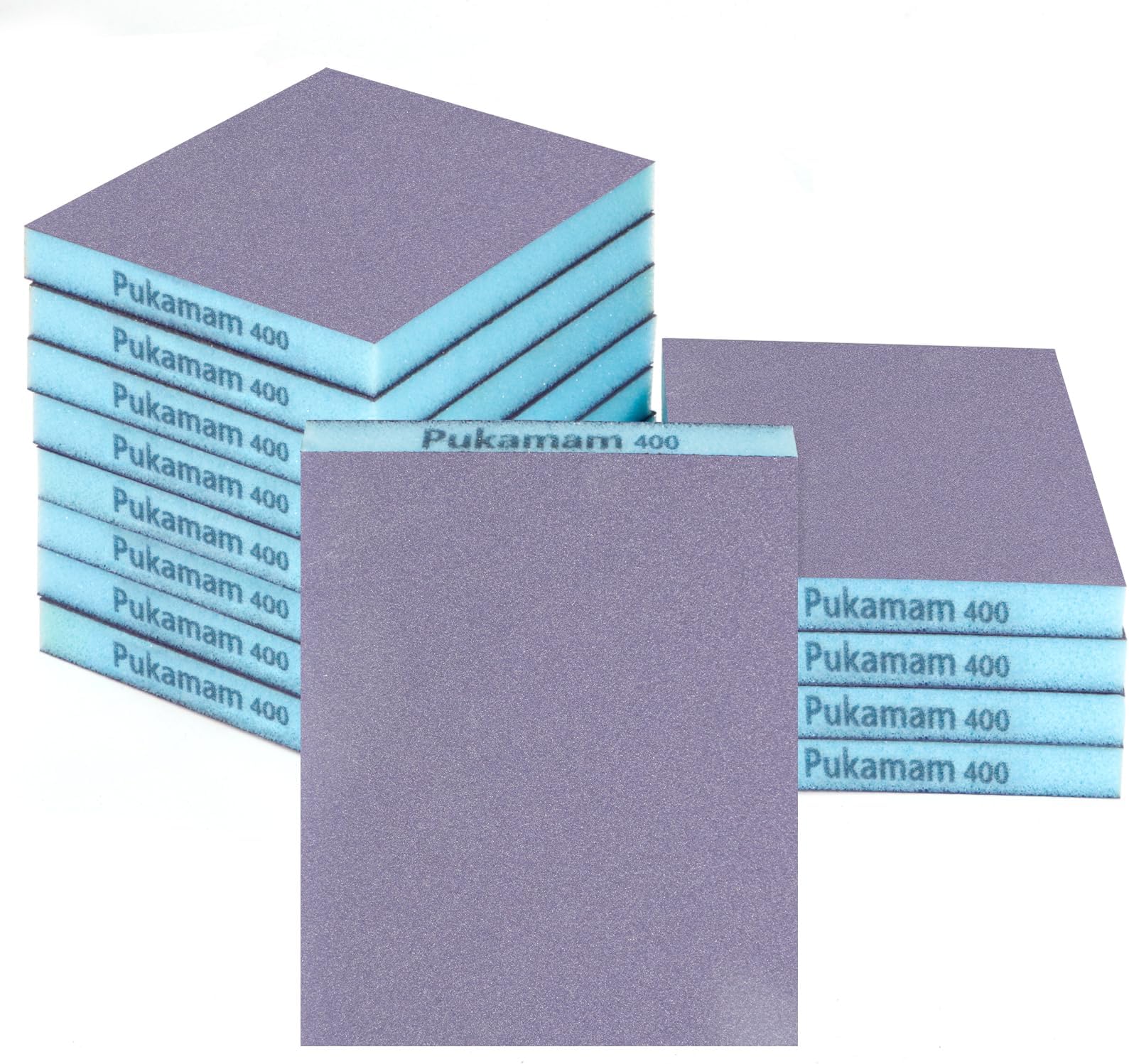12 PCS Sanding Sponge Set 400 Grit Sanding Pads, Course/Medium/Fine/Superfine Sanding Block, Wet and Dry Sandpaper for Metal, Wood, Wall, Car, Furniture
