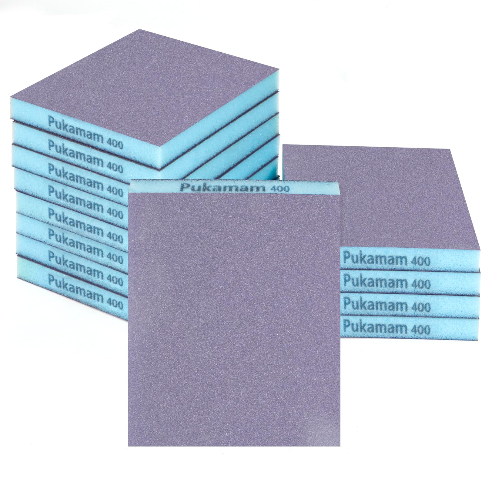 12 Pack Sanding Sponge, Washable and Reusable Sanding Blocks 400 Grit Wet Dry Sand Paper for Wood Drywall Metal Furniture