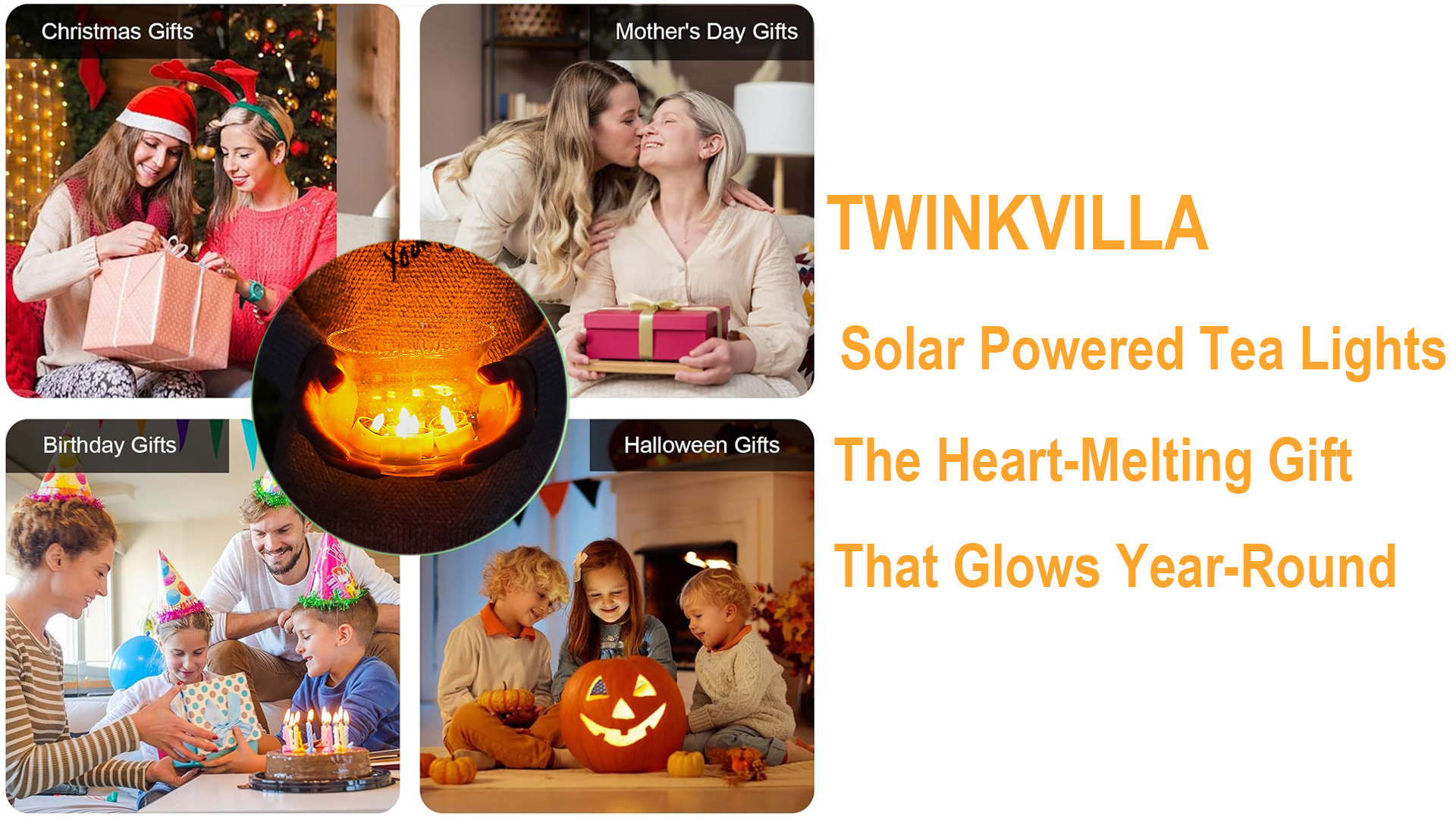 Image of 12Pack Solar Tea Lights Outdoor Waterproof, Small Solar Lights with Rechargeable Dusk to Dawn Sensor, Flameless Flickering LED Votive Candles for Lantern Window DIY Patio Chandelier Decor(Warm Amber)