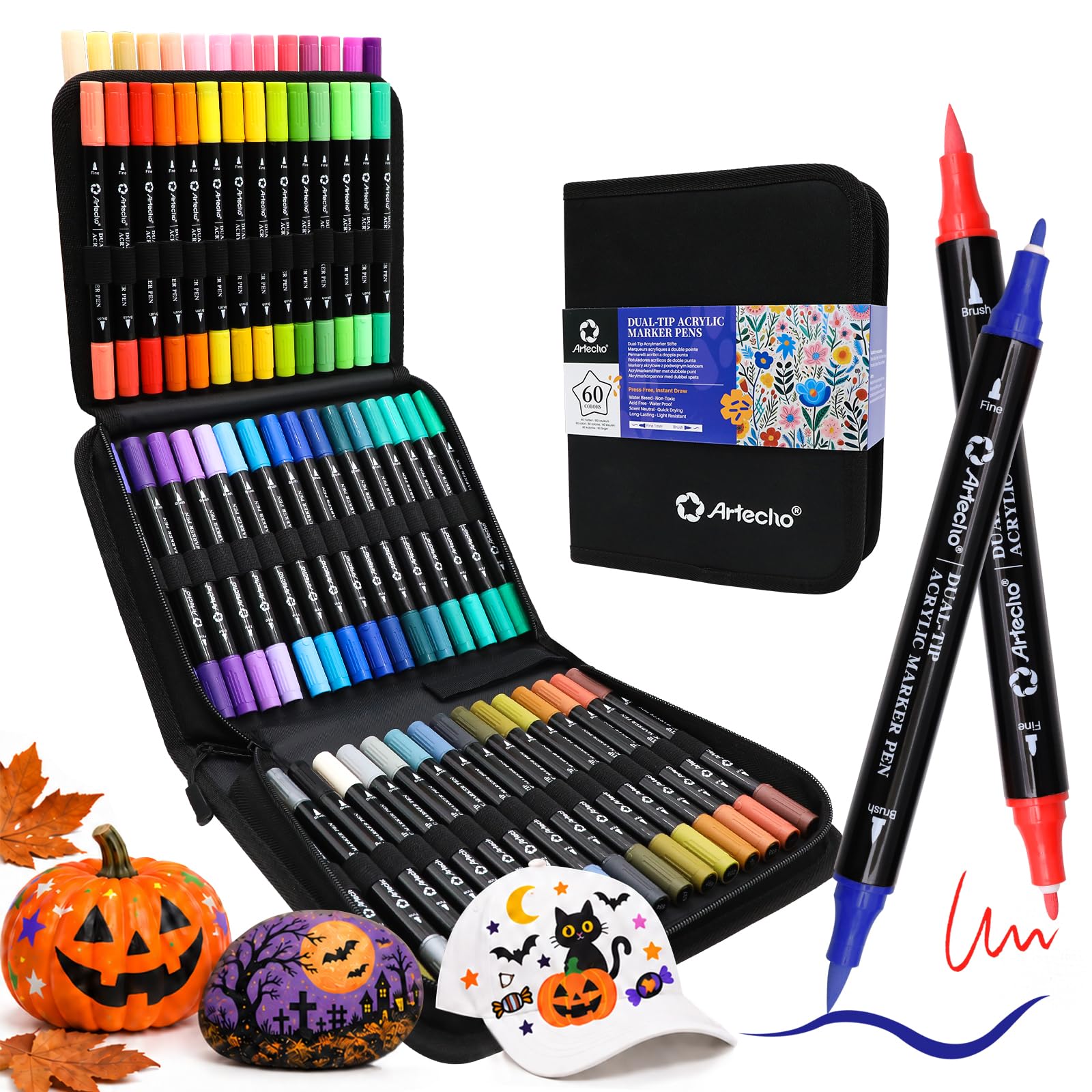 Artecho Acrylic Paint Markers - 72 Colors -8