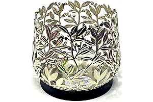 Stunning 3 Wick Candle Sleeve Holder with Mesmerizing Botanical Bling