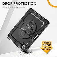Vista 3 de Timecity - Funda protectora para iPad Pro de 12.9 pulgadas, 6ª/ 5ª/ 4ª/ 3ª generación, con fuerte protección, protector de pantalla, correa