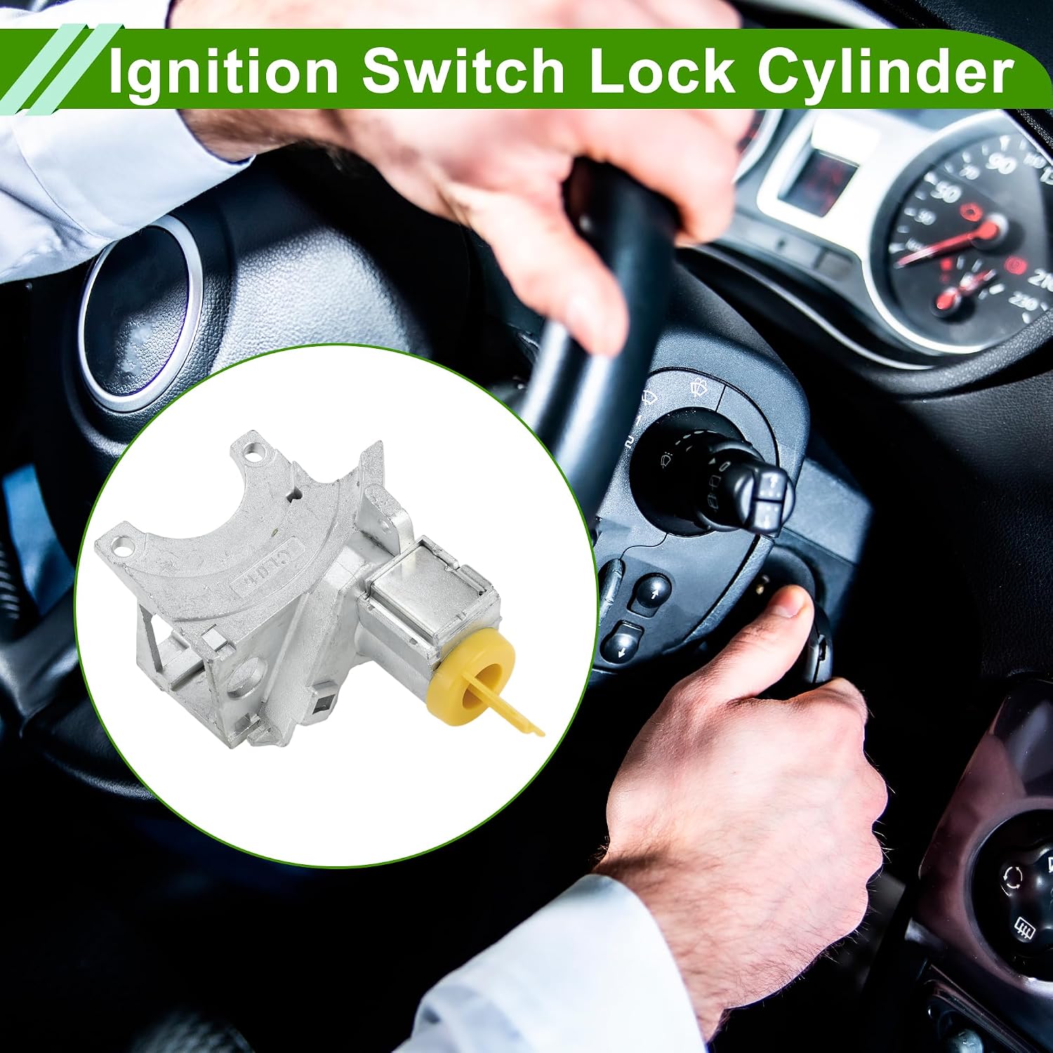 No 88965342/924-713 Ignition Lock Cylinder for Chevrolet Silverado 1500/3500 01-06 for Chevy Tahoe 00-06 for GMC Sierra 1500 2000-2006 Ignition Lock Cylinder Housing Metal