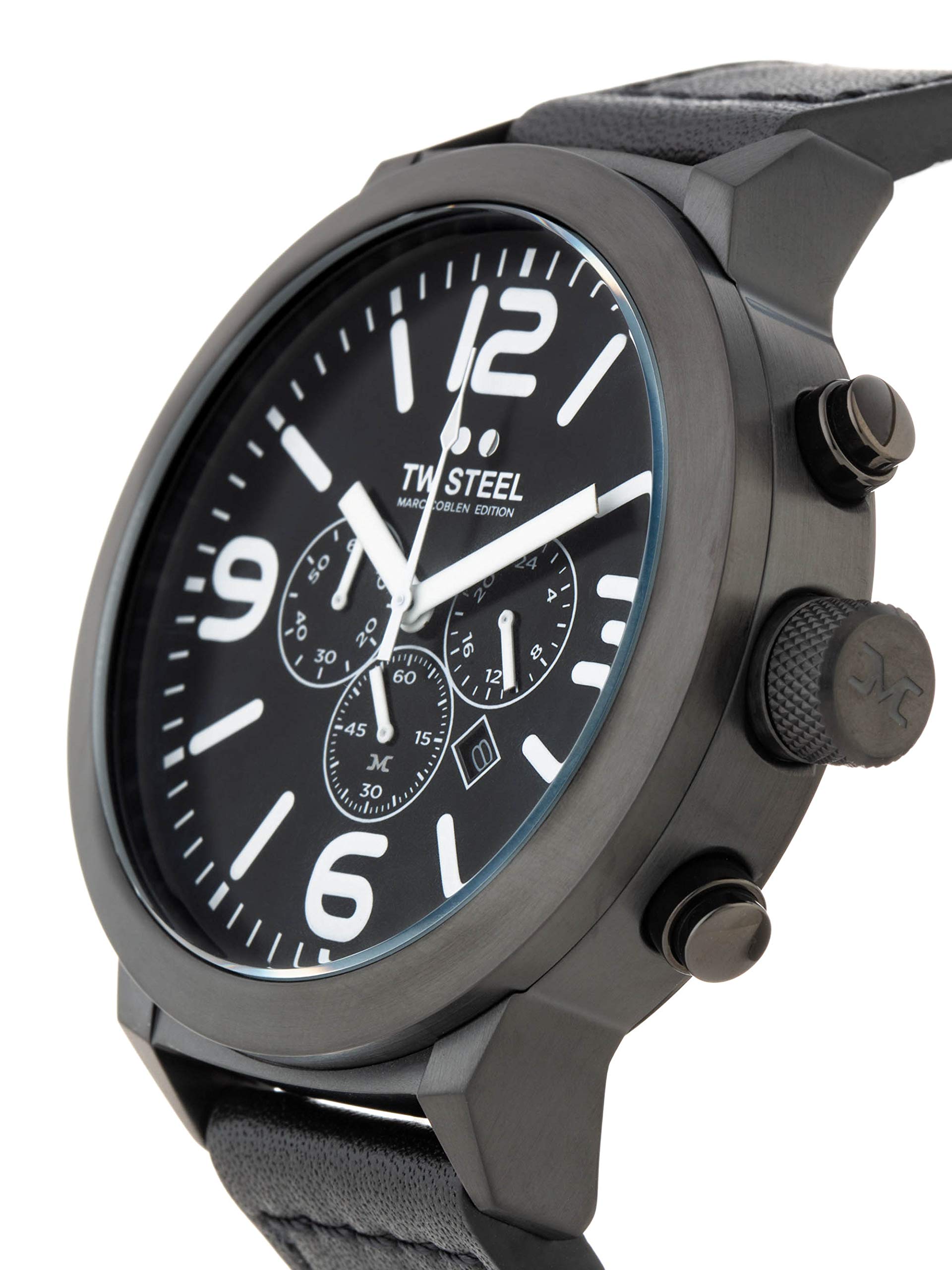 TW Steel Marc Coblen Edition Chrono mit Lederband 50 MM Black/Black TWMC66