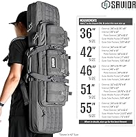 Vista 7 de Savior Equipment American Classic - Bolsa táctica doble para armas largas, estuche de transporte para pistola con correa de mochila, compartimento