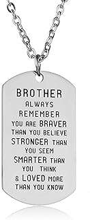 Always Remember You Are Braver Than You Believe Inspirational Necklace For Family Member