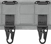 Vista 7 de Clip táctico para cinturón con montura en T, clip para bolso MOLLE, mosquetón colgante con gancho táctico