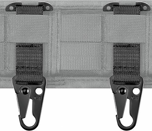 Miniatura 7 de Clip táctico para cinturón con montura en T, clip para bolso MOLLE, mosquetón colgante con gancho táctico