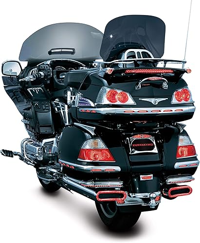 Miniatura 9 de Kuryakyn 3202 Accesorio de iluminación de motocicleta juego de moldura de alforja LED de un solo circuito con lente roja para motocicletas Honda