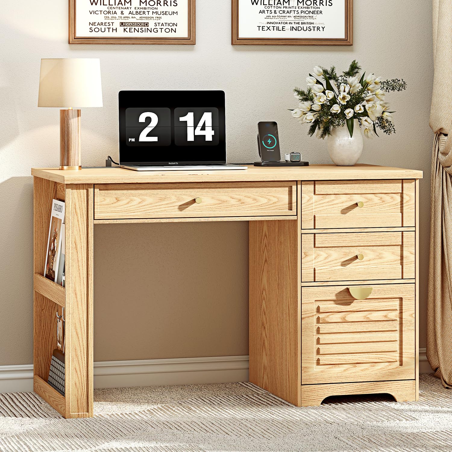 Ieejdn 47-inch Home Office Desk with detailed dimensions